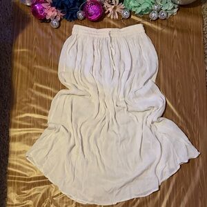 White Boho Maxi Skirt